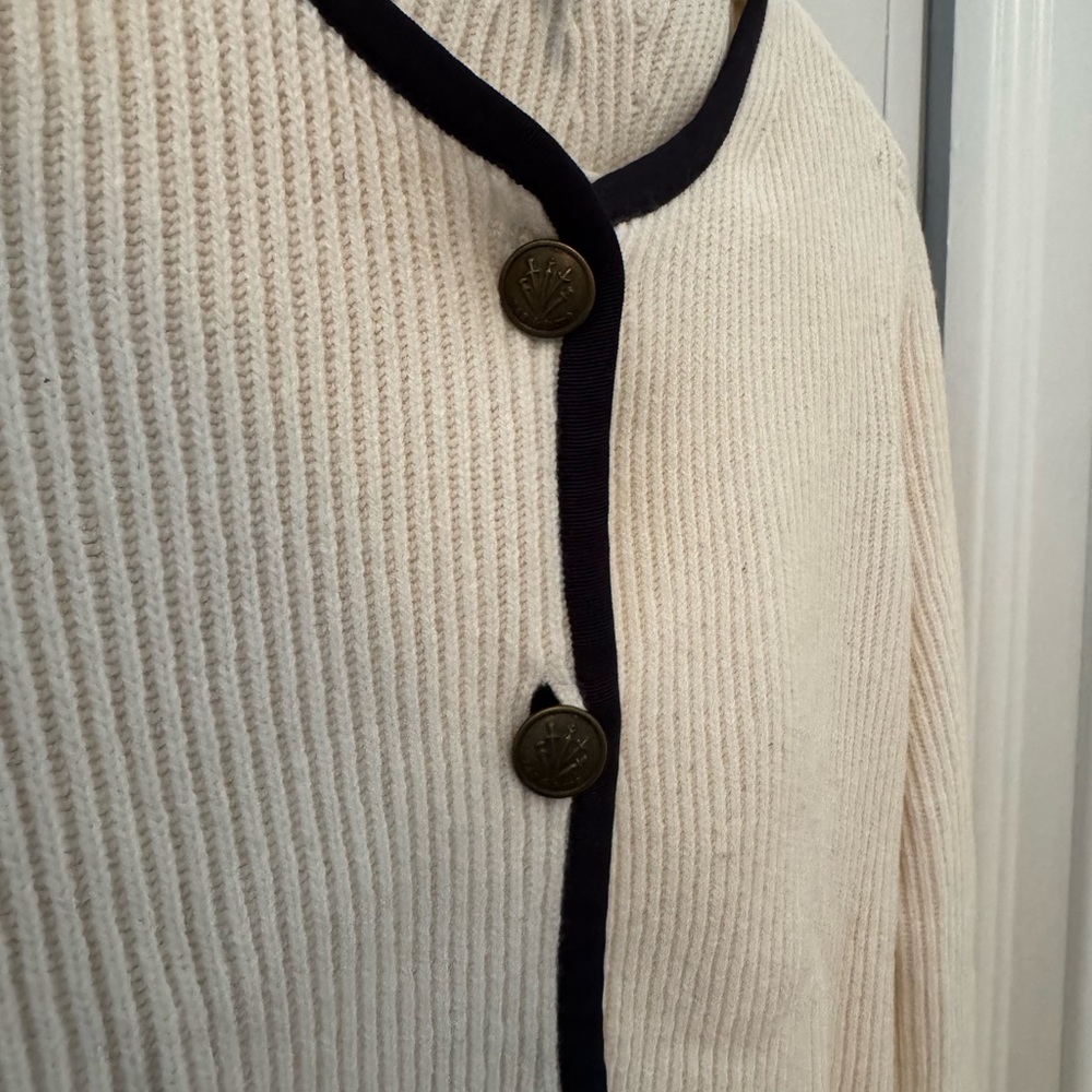 Rag & Bone Ivory Sweater with Dark Edging - Picture 4 of 5